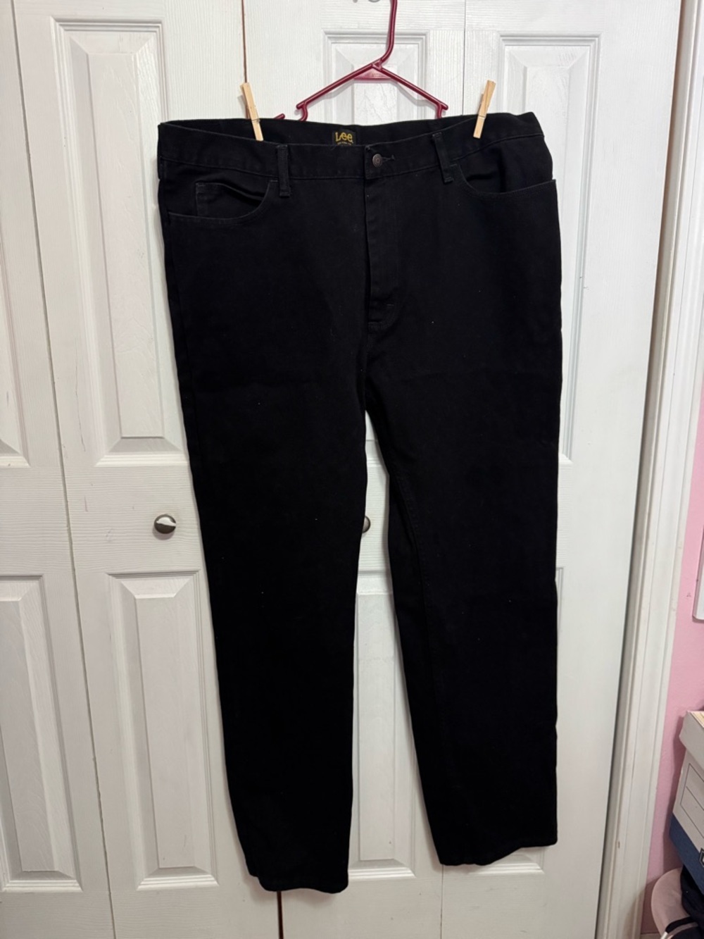 Lee Men’s Black Straight Leg Jeans